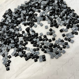 swarovski crystal hotfix square pearl cabochon 4 mm jet black