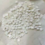 swarovski crystal hot fix pearls cabochons square shape nacre colour