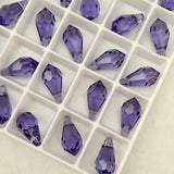 Austrian Crystal - Pendant - Article 6000 - TEARDROP - TANZANITE - 11 x 5.5 mm