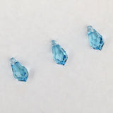 Austrian Crystal - Pendant - Article 6000 - TEARDROP - AQUAMARINE - 11 x 5.5 mm