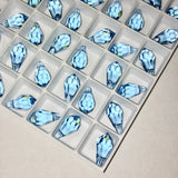 Austrian Crystal - Pendant - Article 6000 - TEARDROP - AQUAMARINE - 11 x 5.5 mm